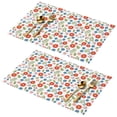 thumbnail image 1 of Placemat, Pioneer Flower Floral Print Pattern Place Mats Table Mat Set Of 2, PVC Washable Placemats for Party Kitchen Dining Decoration, 18x12 Inch, Fade Resistant, 1 of 6