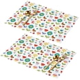 thumbnail image 1 of Placemat, Pioneer Flower Floral Print Pattern Place Mats Table Mat Set Of 2, PVC Washable Placemats for Party Kitchen Dining Decoration, 18x12 Inch, Fade Resistant, 1 of 6