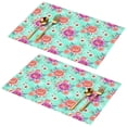 thumbnail image 1 of Placemat, Pioneer Flower Floral Print Pattern Place Mats Table Mat Set Of 2, PVC Washable Placemats for Party Kitchen Dining Decoration, 18x12 Inch, Fade Resistant, 1 of 6
