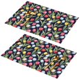 thumbnail image 1 of Placemat, Pioneer Flower Floral Print Pattern Place Mats Table Mat Set Of 2, PVC Washable Placemats for Party Kitchen Dining Decoration, 18x12 Inch, Fade Resistant, 1 of 6