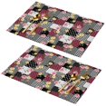 thumbnail image 1 of Placemat, Pioneer Flower Floral Print Pattern Place Mats Table Mat Set Of 2, PVC Washable Placemats for Party Kitchen Dining Decoration, 18x12 Inch, Fade Resistant, 1 of 6