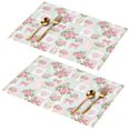 thumbnail image 1 of Placemat, Pioneer Flower Floral Print Pattern Place Mats Table Mat Set Of 2, PVC Washable Placemats for Party Kitchen Dining Decoration, 18x12 Inch, Fade Resistant, 1 of 6