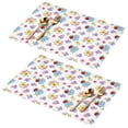thumbnail image 1 of Placemat, Pioneer Flower Floral Print Pattern Place Mats Table Mat Set Of 2, PVC Washable Placemats for Party Kitchen Dining Decoration, 18x12 Inch, Fade Resistant, 1 of 6