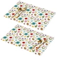 thumbnail image 1 of Placemat, Pioneer Flower Floral Print Pattern Place Mats Table Mat Set Of 2, PVC Washable Placemats for Party Kitchen Dining Decoration, 18x12 Inch, Fade Resistant, 1 of 6