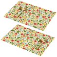 thumbnail image 1 of Placemat, Pioneer Flower Floral Print Pattern Place Mats Table Mat Set Of 2, PVC Washable Placemats for Party Kitchen Dining Decoration, 18x12 Inch, Fade Resistant, 1 of 6