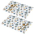 thumbnail image 1 of Placemat, Pioneer Flower Floral Print Pattern Place Mats Table Mat Set Of 2, PVC Washable Placemats for Party Kitchen Dining Decoration, 18x12 Inch, Fade Resistant, 1 of 6