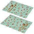 thumbnail image 1 of Placemat, Pioneer Flower Floral Print Pattern Place Mats Table Mat Set Of 2, PVC Washable Placemats for Party Kitchen Dining Decoration, 18x12 Inch, Fade Resistant, 1 of 6