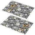 thumbnail image 1 of Placemat, Pioneer Flower Floral Print Pattern Place Mats Table Mat Set Of 2, PVC Washable Placemats for Party Kitchen Dining Decoration, 18x12 Inch, Fade Resistant, 1 of 6