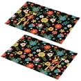 thumbnail image 1 of Placemat, Pioneer Flower Floral Print Pattern Place Mats Table Mat Set Of 2, PVC Washable Placemats for Party Kitchen Dining Decoration, 18x12 Inch, Fade Resistant, 1 of 6