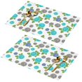 thumbnail image 1 of Placemat, Pioneer Flower Floral Print Pattern Place Mats Table Mat Set Of 2, PVC Washable Placemats for Party Kitchen Dining Decoration, 18x12 Inch, Fade Resistant, 1 of 6