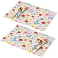 thumbnail image 1 of Placemat, Pioneer Flower Floral Print Pattern Place Mats Table Mat Set Of 2, PVC Washable Placemats for Party Kitchen Dining Decoration, 18x12 Inch, Fade Resistant, 1 of 6