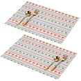 thumbnail image 1 of Placemat, Pioneer Flower Floral Print Pattern Place Mats Table Mat Set Of 2, PVC Washable Placemats for Party Kitchen Dining Decoration, 18x12 Inch, Fade Resistant, 1 of 6