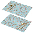 thumbnail image 1 of Placemat, Pioneer Flower Floral Print Pattern Place Mats Table Mat Set Of 2, PVC Washable Placemats for Party Kitchen Dining Decoration, 18x12 Inch, Fade Resistant, 1 of 6