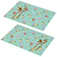 thumbnail image 1 of Placemat, Pioneer Flower Floral Print Pattern Place Mats Table Mat Set Of 2, PVC Washable Placemats for Party Kitchen Dining Decoration, 18x12 Inch, Fade Resistant, 1 of 6