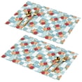 thumbnail image 1 of Placemat, Pioneer Flower Floral Print Pattern Place Mats Table Mat Set Of 2, PVC Washable Placemats for Party Kitchen Dining Decoration, 18x12 Inch, Fade Resistant, 1 of 6