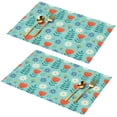 thumbnail image 1 of Placemat, Pioneer Flower Floral Print Pattern Place Mats Table Mat Set Of 2, PVC Washable Placemats for Party Kitchen Dining Decoration, 18x12 Inch, Fade Resistant, 1 of 6
