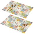 thumbnail image 1 of Placemat, Pioneer Flower Floral Print Pattern Place Mats Table Mat Set Of 2, PVC Washable Placemats for Party Kitchen Dining Decoration, 18x12 Inch, Fade Resistant, 1 of 6