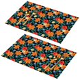thumbnail image 1 of Placemat, Pioneer Flower Floral Print Pattern Place Mats Table Mat Set Of 2, PVC Washable Placemats for Party Kitchen Dining Decoration, 18x12 Inch, Fade Resistant, 1 of 6