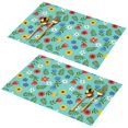 thumbnail image 1 of Placemat, Pioneer Flower Floral Print Pattern Place Mats Table Mat Set Of 2, PVC Washable Placemats for Party Kitchen Dining Decoration, 18x12 Inch, Fade Resistant, 1 of 6