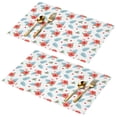 thumbnail image 1 of Placemat, Pioneer Flower Floral Print Pattern Place Mats Table Mat Set Of 2, PVC Washable Placemats for Party Kitchen Dining Decoration, 18x12 Inch, Fade Resistant, 1 of 6