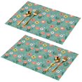 thumbnail image 1 of Placemat, Pioneer Flower Floral Print Pattern Place Mats Table Mat Set Of 2, PVC Washable Placemats for Party Kitchen Dining Decoration, 18x12 Inch, Fade Resistant, 1 of 6