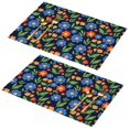 thumbnail image 1 of Placemat, Pioneer Flower Floral Print Pattern Place Mats Table Mat Set Of 2, PVC Washable Placemats for Party Kitchen Dining Decoration, 18x12 Inch, Fade Resistant, 1 of 6