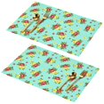 thumbnail image 1 of Placemat, Pioneer Flower Floral Print Pattern Place Mats Table Mat Set Of 2, PVC Washable Placemats for Party Kitchen Dining Decoration, 18x12 Inch, Fade Resistant, 1 of 6
