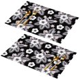 thumbnail image 1 of Placemat, Pioneer Flower Floral Print Pattern Place Mats Table Mat Set Of 2, PVC Washable Placemats for Party Kitchen Dining Decoration, 18x12 Inch, Fade Resistant, 1 of 6