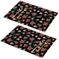 thumbnail image 1 of Placemat, Pioneer Flower Floral Print Pattern Place Mats Table Mat Set Of 2, PVC Washable Placemats for Party Kitchen Dining Decoration, 18x12 Inch, Fade Resistant, 1 of 6