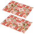 thumbnail image 1 of Placemat, Pioneer Flower Floral Print Pattern Place Mats Table Mat Set Of 2, PVC Washable Placemats for Party Kitchen Dining Decoration, 18x12 Inch, Fade Resistant, 1 of 6