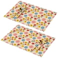 thumbnail image 1 of Placemat, Pioneer Flower Floral Print Pattern Place Mats Table Mat Set Of 2, PVC Washable Placemats for Party Kitchen Dining Decoration, 18x12 Inch, Fade Resistant, 1 of 6