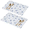 thumbnail image 1 of Placemat, Pioneer Flower Floral Print Pattern Place Mats Table Mat Set Of 2, PVC Washable Placemats for Party Kitchen Dining Decoration, 18x12 Inch, Fade Resistant, 1 of 6