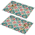 thumbnail image 1 of Placemat, Pioneer Flower Floral Print Pattern Place Mats Table Mat Set Of 2, PVC Washable Placemats for Party Kitchen Dining Decoration, 18x12 Inch, Fade Resistant, 1 of 6