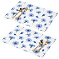 thumbnail image 1 of Placemat, Pioneer Flower Floral Print Pattern Place Mats Table Mat Set Of 2, PVC Washable Placemats for Party Kitchen Dining Decoration, 18x12 Inch, Fade Resistant, 1 of 6