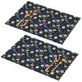 thumbnail image 1 of Placemat, Pioneer Flower Floral Print Pattern Place Mats Table Mat Set Of 2, PVC Washable Placemats for Party Kitchen Dining Decoration, 18x12 Inch, Fade Resistant, 1 of 6