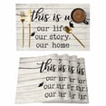 thumbnail image 1 of Placemat Set of 4 Farmhouse Style Placemats for Dining Table Funny Quote Wood Grain Washable Table Mats for Kitchen and Party Decor Indoor & Outdoor Use, 1 of 8