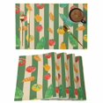 thumbnail image 1 of Placemat Set of 4 Tomato Carrot Placemats for Dining Table Hand Drawn Vegetable Strips Washable Table Mats for Kitchen and Party Decor Indoor & Outdoor Use, 1 of 8