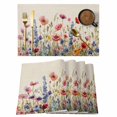 thumbnail image 1 of Placemat Set of 6 Colorful Flower Floral Leaves Placemats for Dining Table Branch Plant Washable Table Mats for Kitchen and Party Decor Indoor & Outdoor Use, 1 of 8