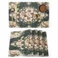 thumbnail image 1 of Placemat Set of 6 Rustic Floral Placemats for Dining Table Vintage Traditional Accent Washable Table Mats for Kitchen and Party Decor Indoor & Outdoor Use, 1 of 8