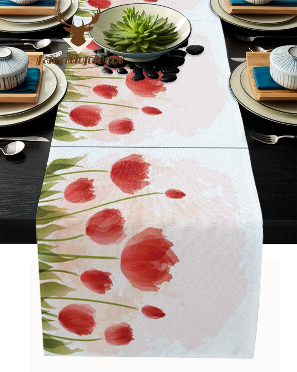 Placemat Set Runner Table Kitchen Tablecloth Decoration Wedding Table