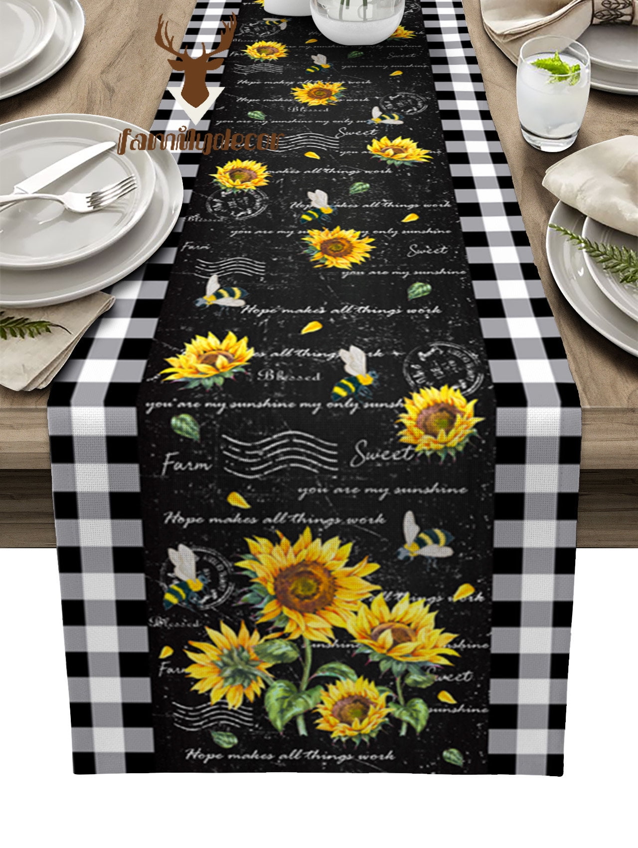 Placemat Set Runner Table Kitchen Tablecloth Decoration Wedding Table