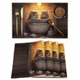 thumbnail image 1 of Placemat Set of 4 Cat Newspaper Placemats for Dining Table Kitten on Bathtub Washable Table Mats for Kitchen and Party Decor Indoor & Outdoor Use, 1 of 8