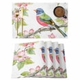 thumbnail image 1 of Placemat Set of 4 Floral Bird Placemats for Dining Table Green Leaves Branch Washable Table Mats for Kitchen and Party Decor Indoor & Outdoor Use, 1 of 8