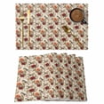 thumbnail image 1 of Placemat Set of 4 Vintage Floral Placemats for Dining Table Flower Birds Washable Table Mats for Kitchen and Party Decor Indoor & Outdoor Use, 1 of 8