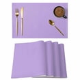 thumbnail image 1 of Placemat Set of 6 Lavender Purple Placemats for Dining Table Simple Style Washable Table Mats for Kitchen and Party Decor Indoor & Outdoor Use, 1 of 8