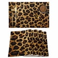 thumbnail image 1 of Placemat Set of 6 Leopard Prints Placemats for Dining Table Vintage Style Washable Table Mats for Kitchen and Party Decor Indoor & Outdoor Use, 1 of 8