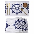 thumbnail image 1 of Placemat Set of 6 Purple Rubber Placemats for Dining Table White Wood Grain Washable Table Mats for Kitchen and Party Decor Indoor & Outdoor Use, 1 of 8