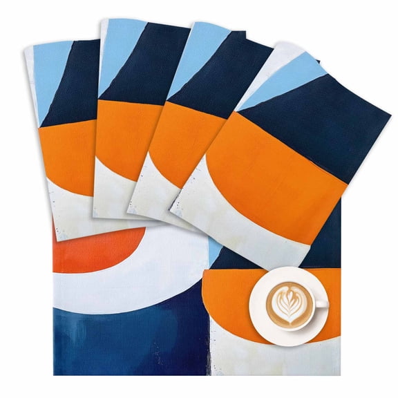 Placemat Simple Style Placemats for Dining Table Abstract Style Washable Table Mats for Party Kitchen Dining Decoration