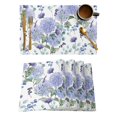 thumbnail image 1 of Placemat Spring Watercolor Flowers Hydrangea Dining Table Tableware Mats Kitchen Dish Mat Pad 4/6pcs Table Mat Home ration, 1 of 7