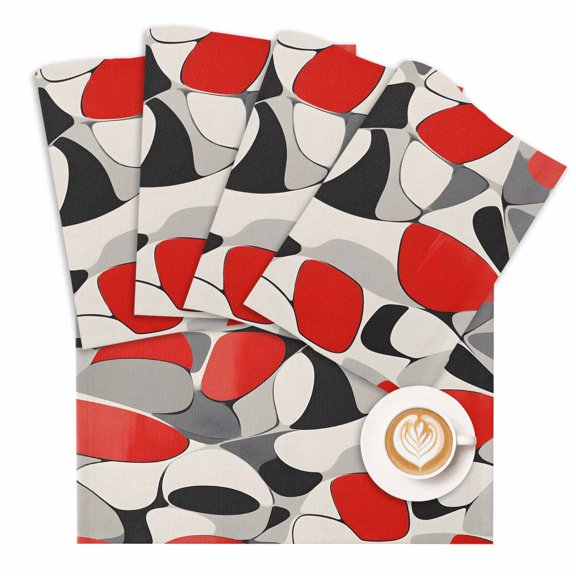 Placemat Visual Arts Placemats for Dining Table Modern Art Washable Table Mats for Party Kitchen Dining Decoration